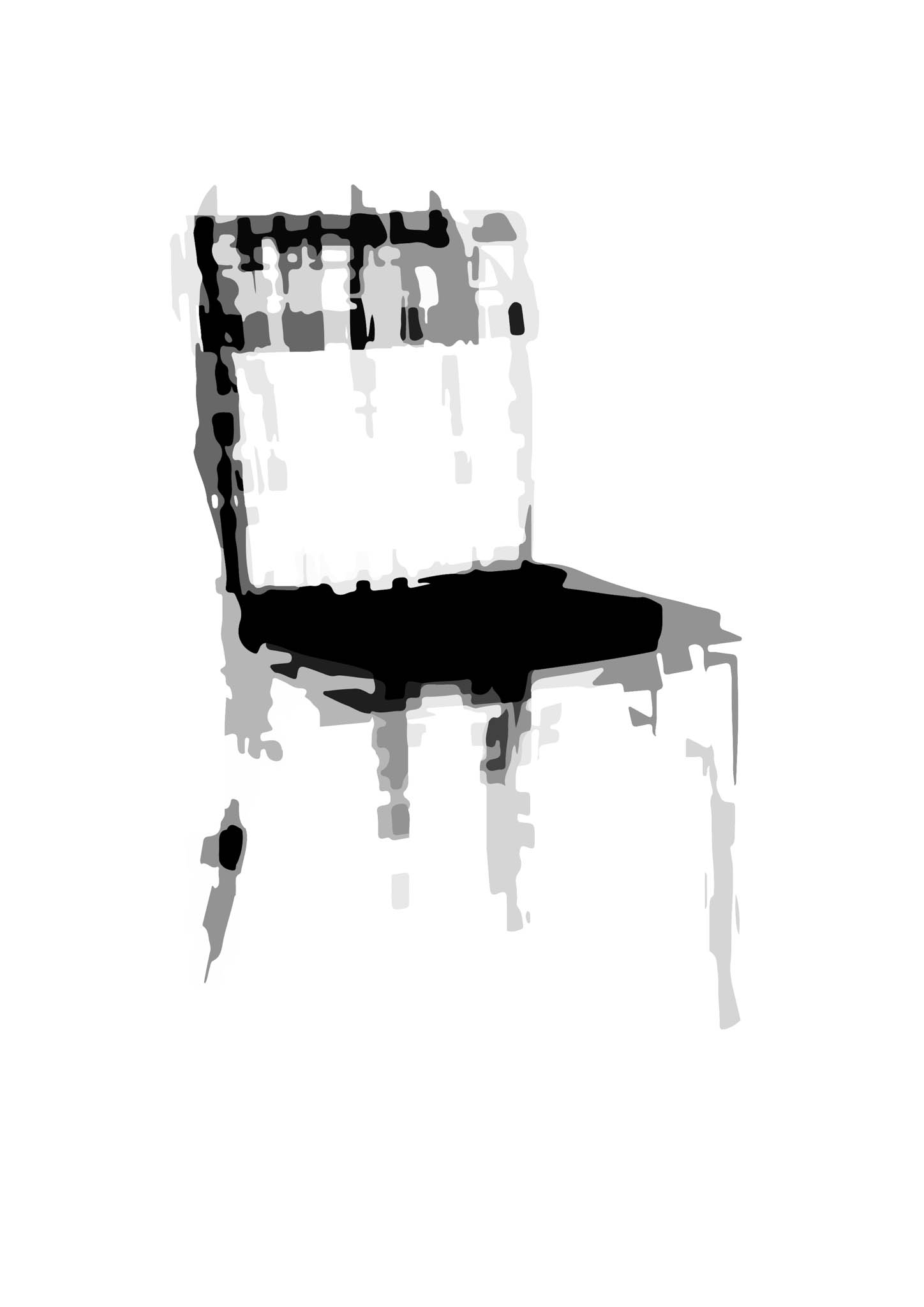 least information needed for recognition software to still recognize the image as a chair